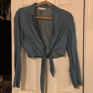 Crop Jean tie top